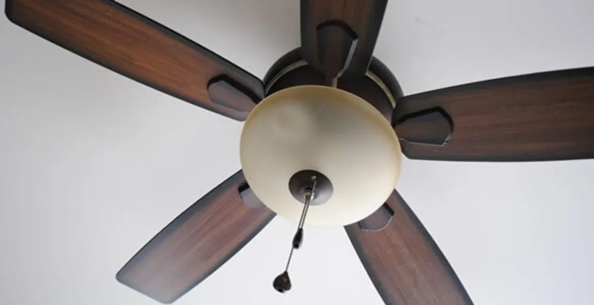 Fully installed ceiling fan with balanced blades and light fixture in Raleigh, NC